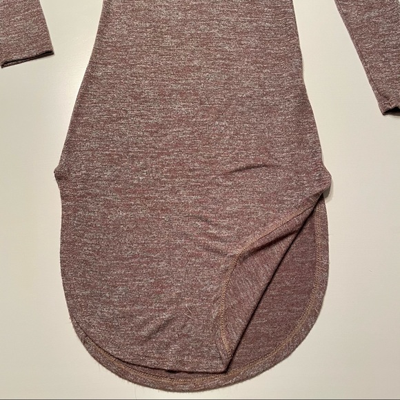 High Neck, Long Sleeve Dress w/ Dual Leg Slits - Picture 3 of 6